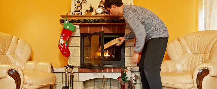 Rusted Metal Fireplace Restoration in Petaluma, California